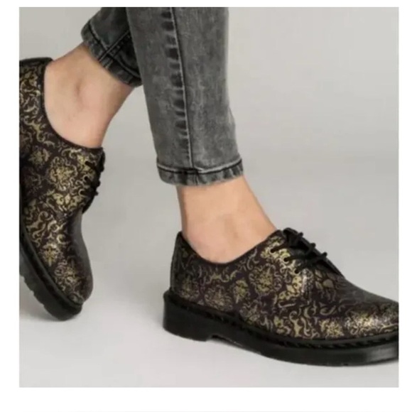 Dr. Martens Shoes - Dr. Martens RARE 1461 Baroque Crystal Suede Oxfords in Purple / Gold, Size 6